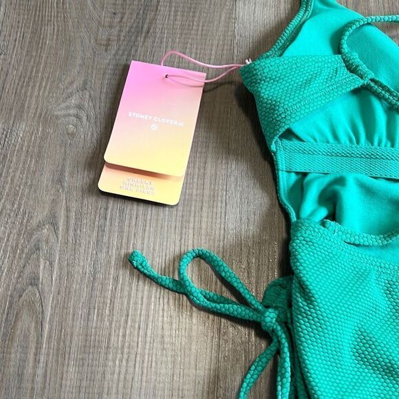 NWT Stoney Clover Lane X Target Deep V Neck Textured One Piece Swimsuit X-Small - Picture 9 of 13
